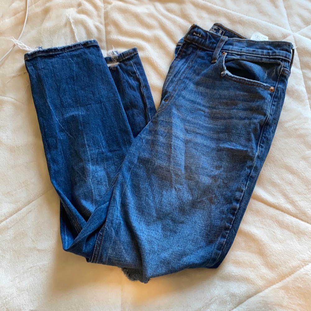 Abercrombie ultra high rise straight leg jeans